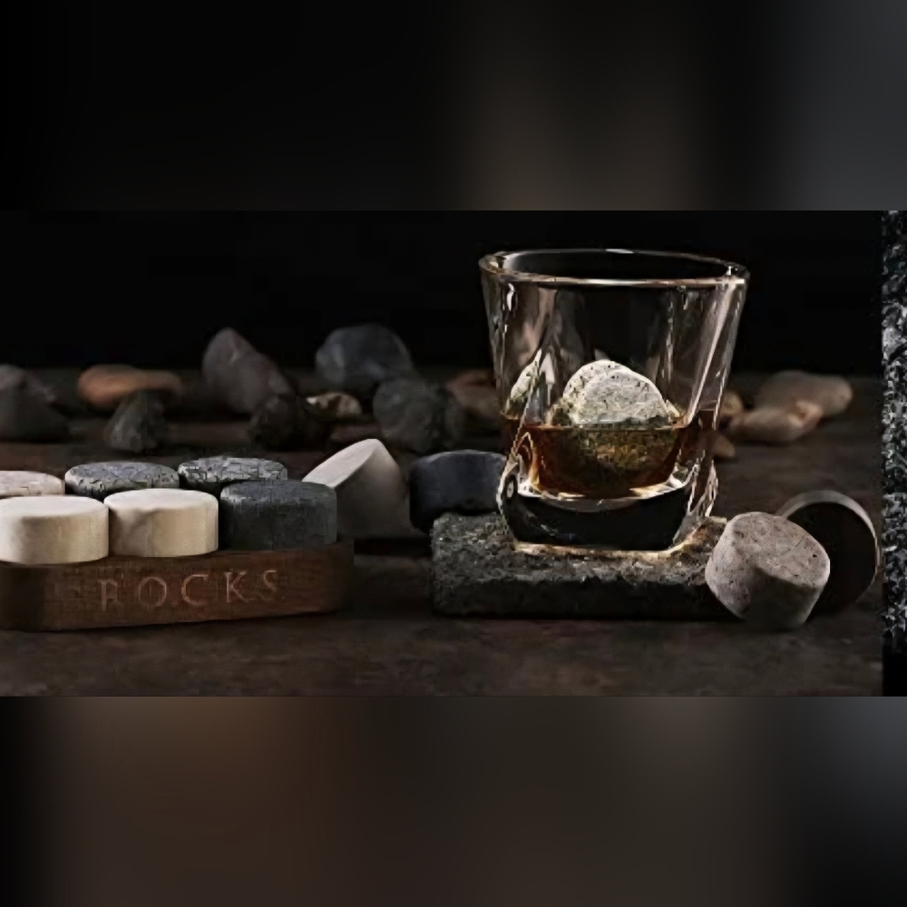 Rocks Whiskey Chilling Stones Set - Black, Gray, Cream